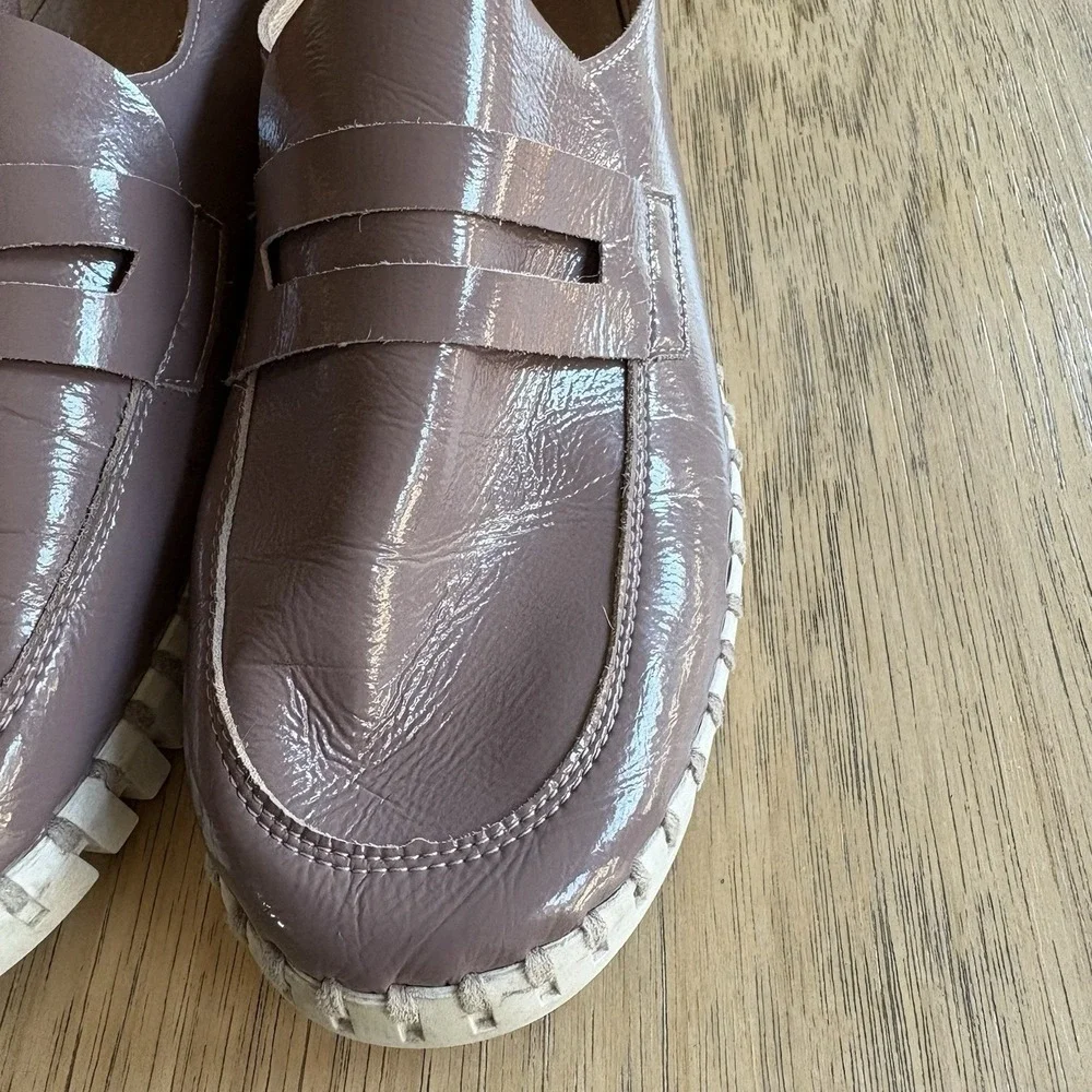 ILSE JACOBSEN Patent Leather Tulip Loafers Lilac Purple Shoes SZ EU 39; US‎ 8.5